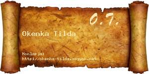 Okenka Tilda névjegykártya